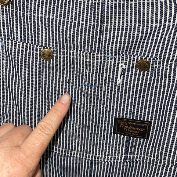 Sears Mens Overalls Size 40 x 30.5 Perma Prest Tradewear Tri-blend Union Made - Picture 5 of 16